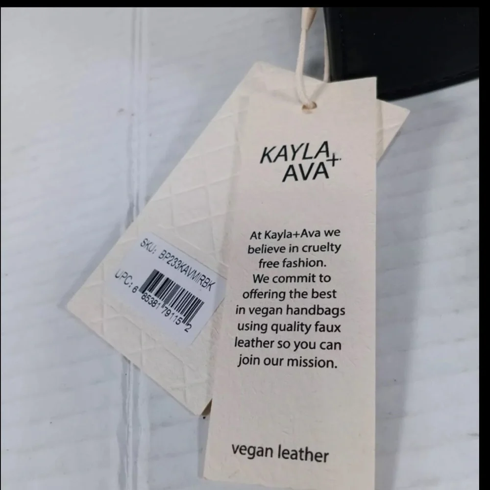 KAYLA + AVA Miranda Crossbody Vegan Leather Adjustable Removable Strap Purse NWT